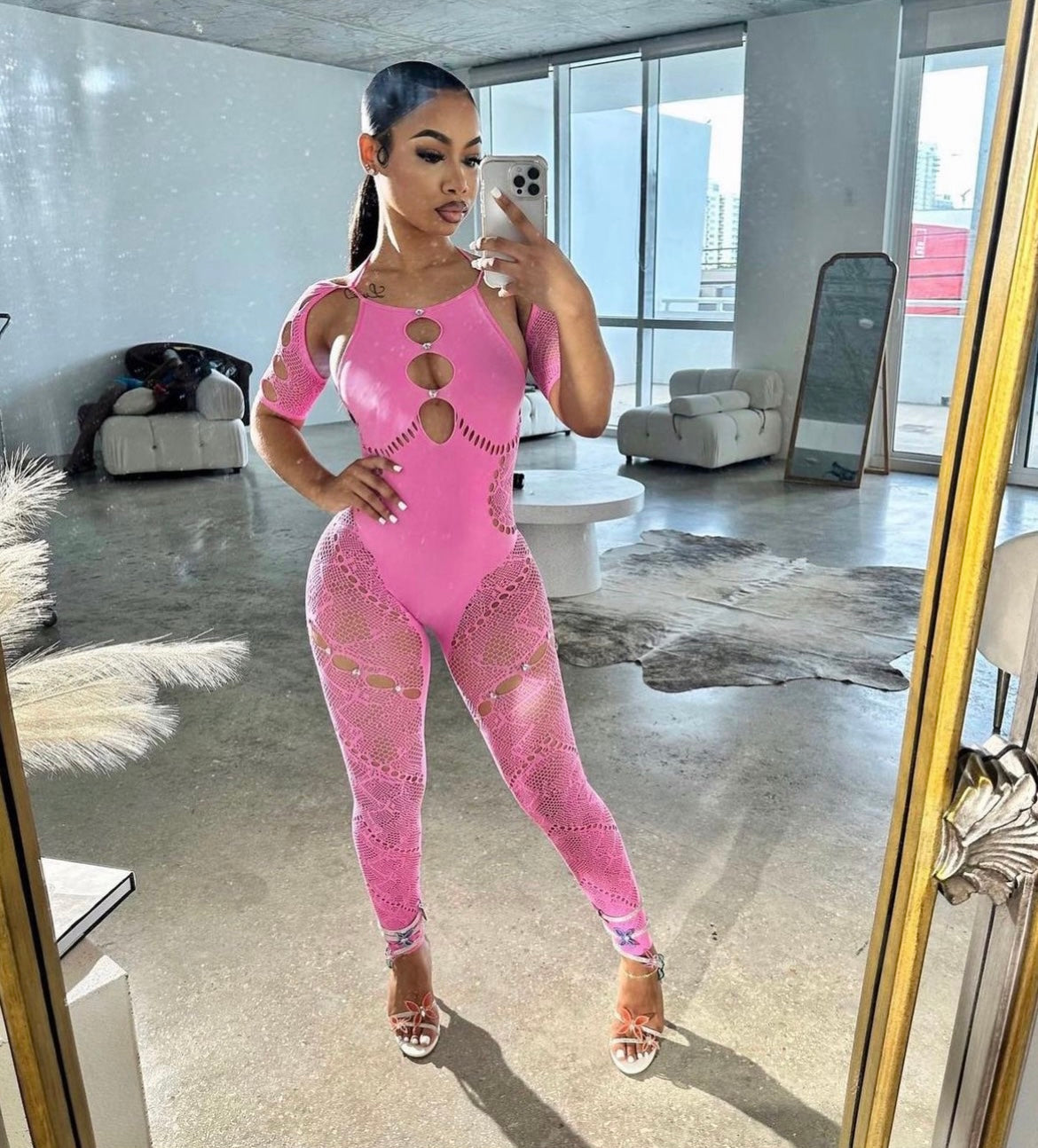 Panther Jumpsuit - Pink