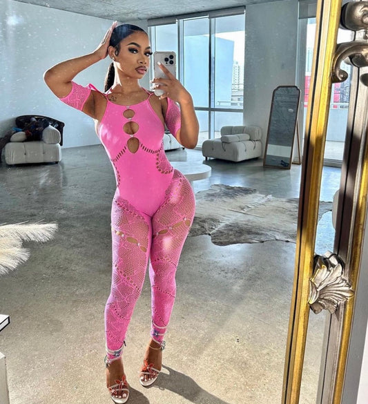 Panther Jumpsuit - Pink