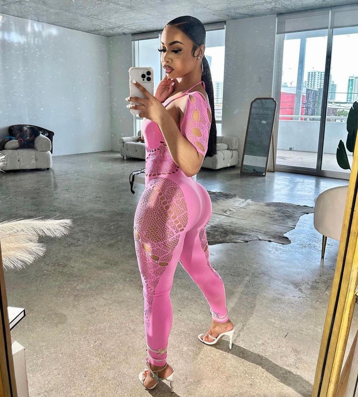 Panther Jumpsuit - Pink